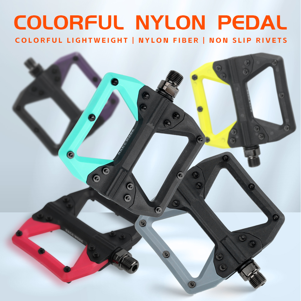 Pedal Platform Flat - Велосипедные педали RACEOWKR MTB, нейлоновые платформенные