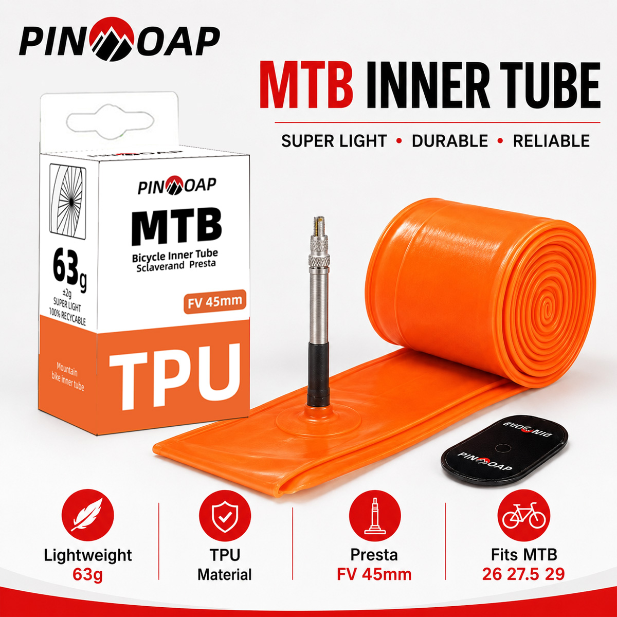 Mountain Biking Tube - Внутренняя камера PINMOAP для горного велосипеда,