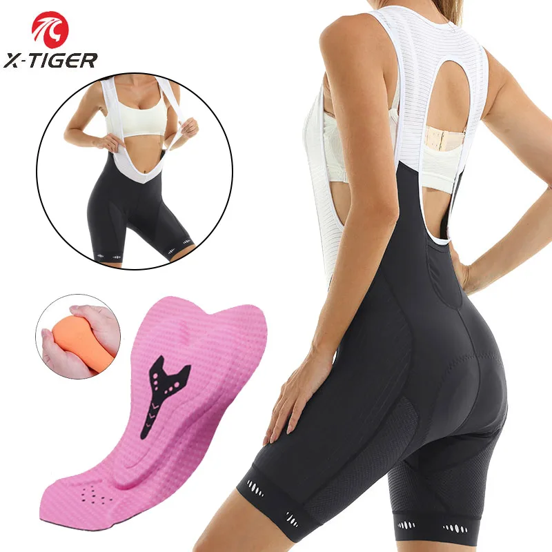 Mountain Biking Shorts Women - X-TIGER Женские велосипедные шорты с нагрудником
