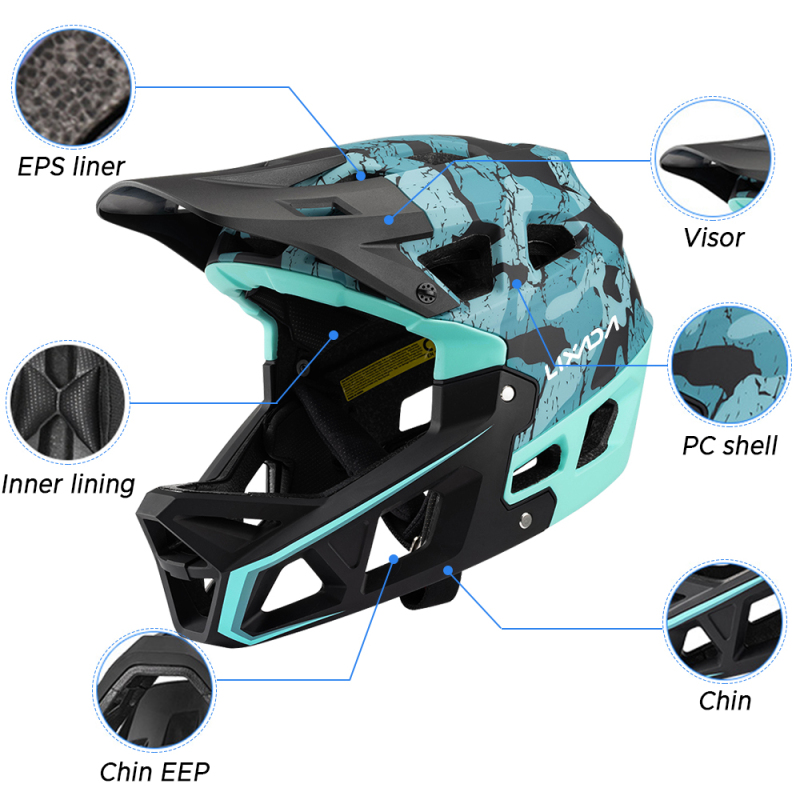 Шлем горный Полнолицевой для в – обзор и цена Mountain Biking Helmet Full Face