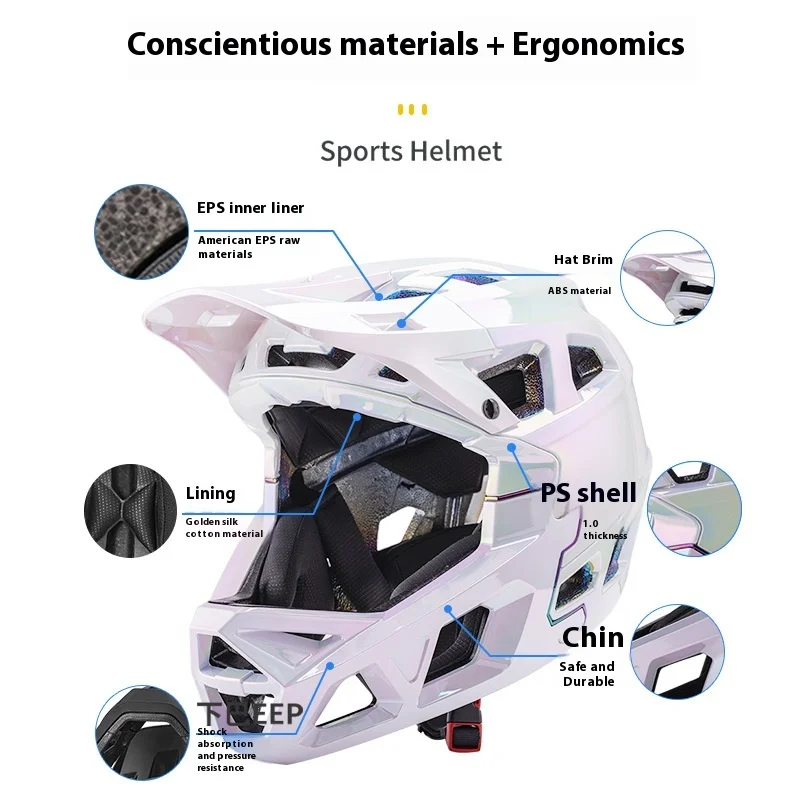 Трансграничный новый шлем для  – обзор и цена Mountain Biking Helmet Full Face