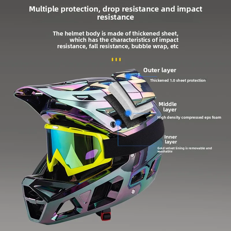 Трансграничный новый шлем для  – обзор и цена Mountain Biking Helmet Full Face